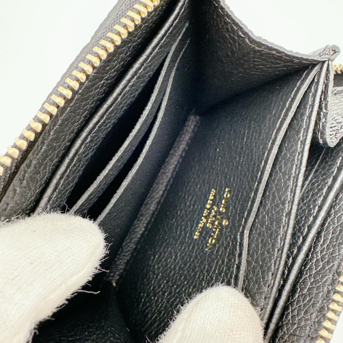 LOUIS VUITTON Coin case M60574 Monogram Ann Platt Noir Coin Pocket Monogram Zip around purse unisex(Unisex) Used Authentic