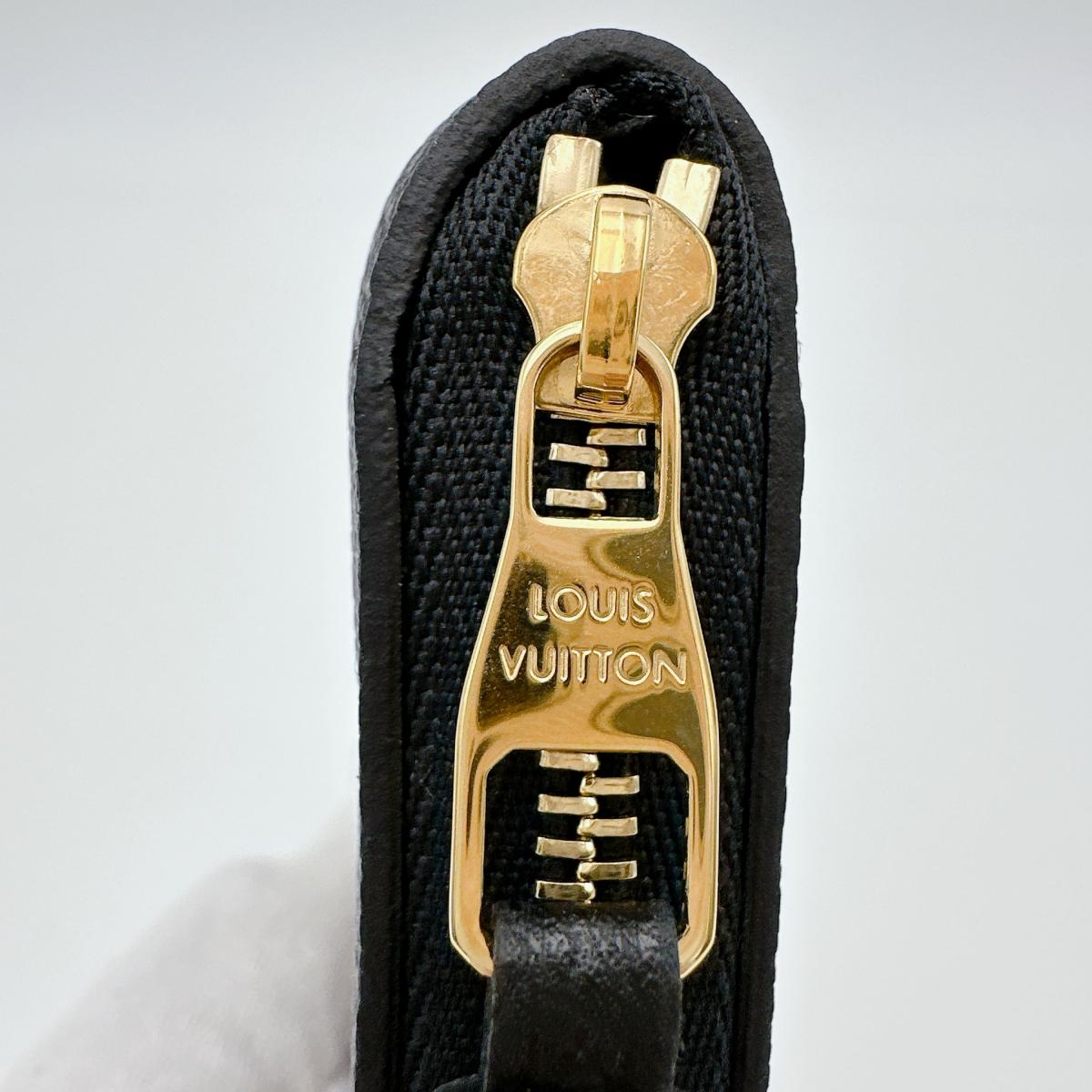 LOUIS VUITTON Coin case M60574 Monogram Ann Platt Noir Coin Pocket Monogram Zip around purse unisex(Unisex) Used Authentic