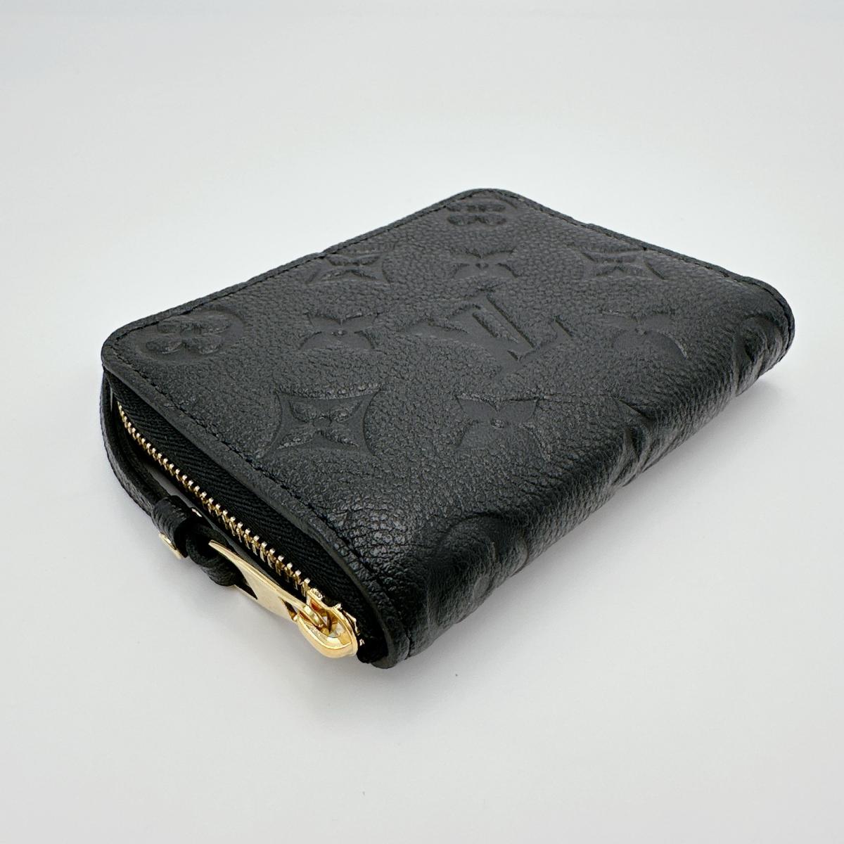LOUIS VUITTON Coin case M60574 Monogram Ann Platt Noir Coin Pocket Monogram Zip around purse unisex(Unisex) Used Authentic