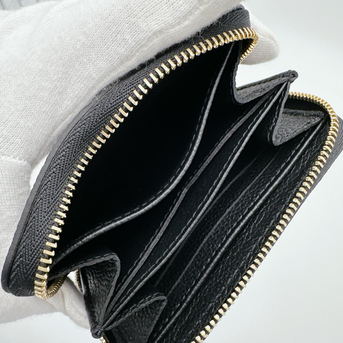LOUIS VUITTON Coin case M60574 Monogram Ann Platt Noir Coin Pocket Monogram Zip around purse unisex(Unisex) Used Authentic