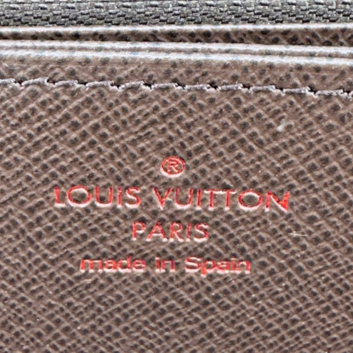LOUIS VUITTON Long Wallet Purse N60015 Damier canvas Ebene Zip Around Damier Zippy wallet unisex(Unisex) Used Authentic