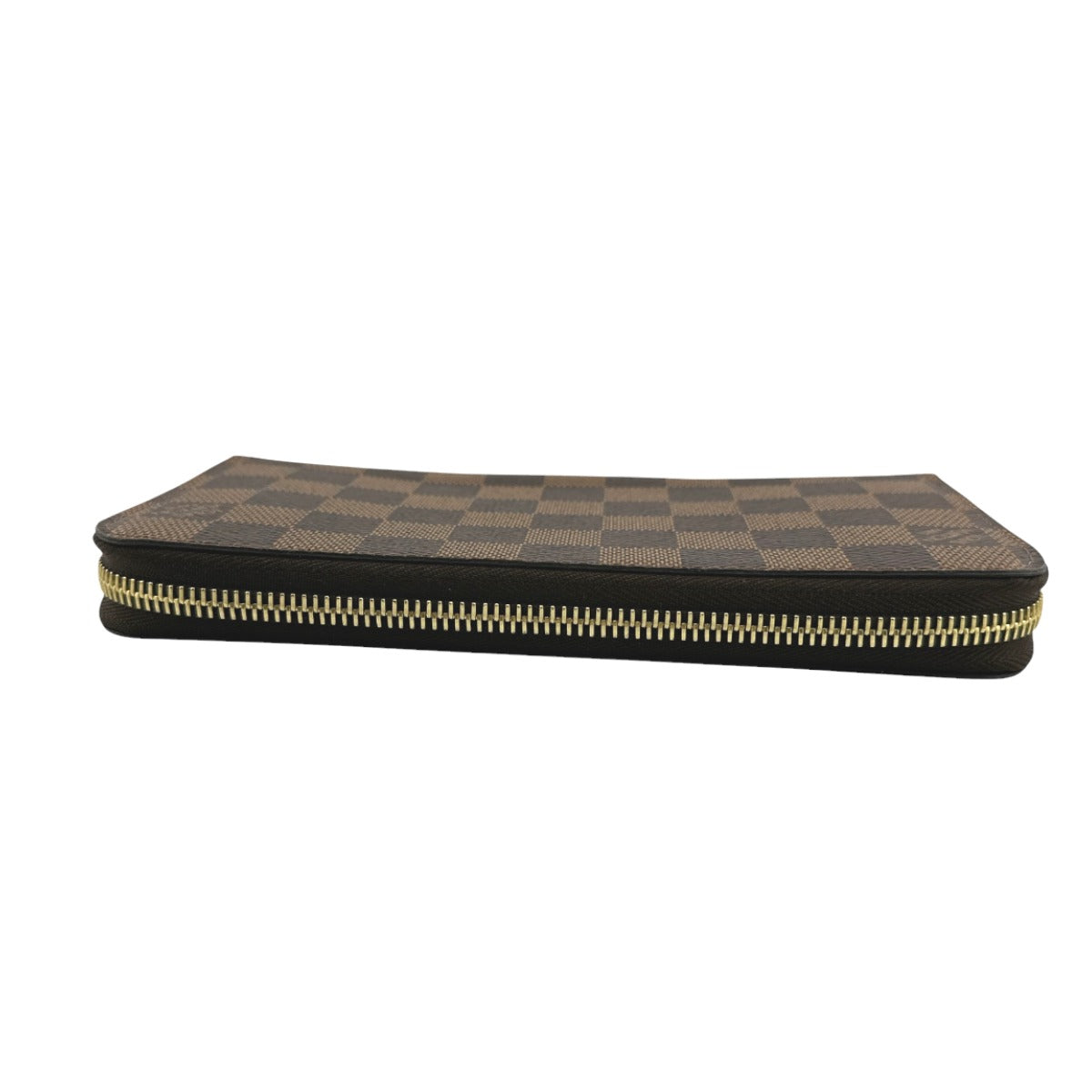 LOUIS VUITTON Long Wallet Purse N60015 Damier canvas Ebene Zip Around Damier Zippy wallet unisex(Unisex) Used Authentic