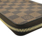 LOUIS VUITTON Long Wallet Purse N60015 Damier canvas Ebene Zip Around Damier Zippy wallet unisex(Unisex) Used Authentic