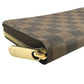 LOUIS VUITTON Long Wallet Purse N60015 Damier canvas Ebene Zip Around Damier Zippy wallet unisex(Unisex) Used Authentic
