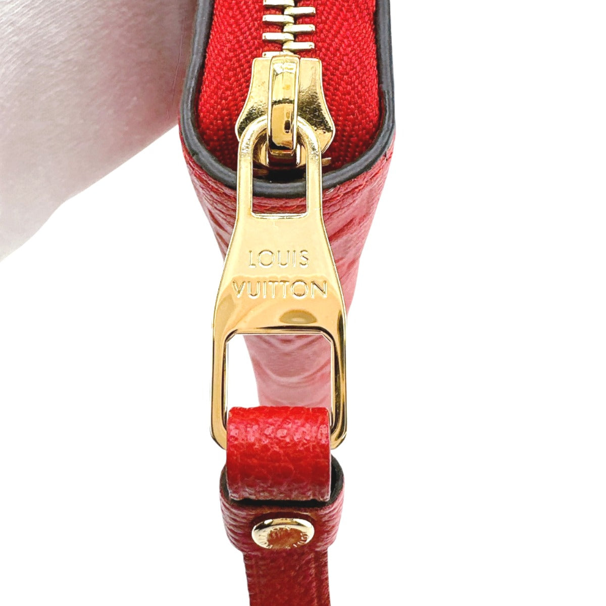 LOUIS VUITTON Long Wallet Purse M60737 Monogram Ann Platt Red Zippered wallet Monogram Zippy wallet unisex(Unisex) Used Authentic