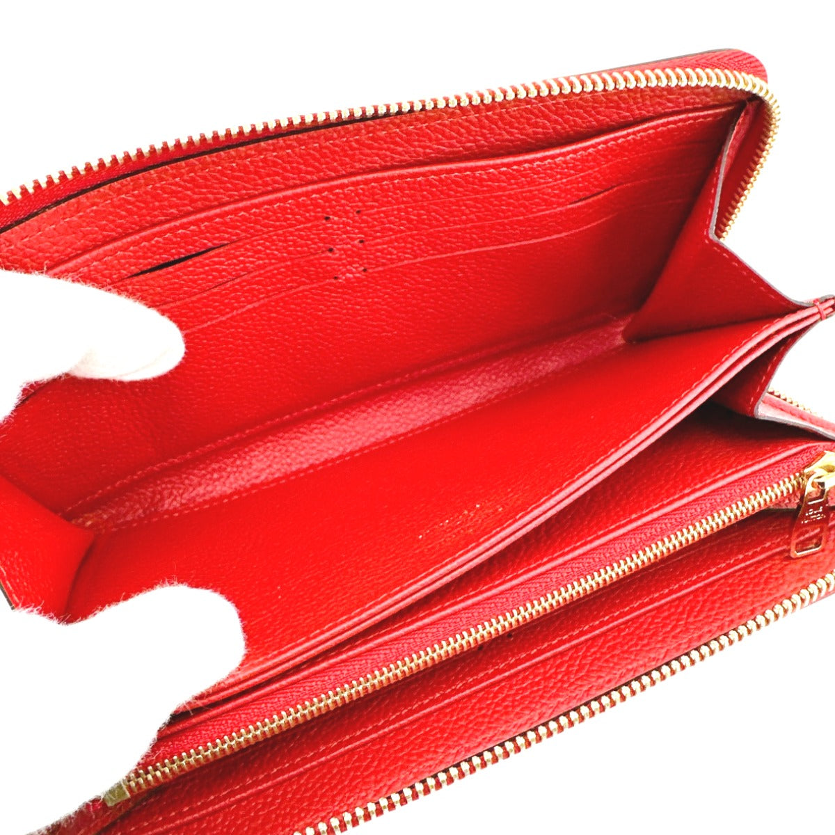 LOUIS VUITTON Long Wallet Purse M60737 Monogram Ann Platt Red Zippered wallet Monogram Zippy wallet unisex(Unisex) Used Authentic