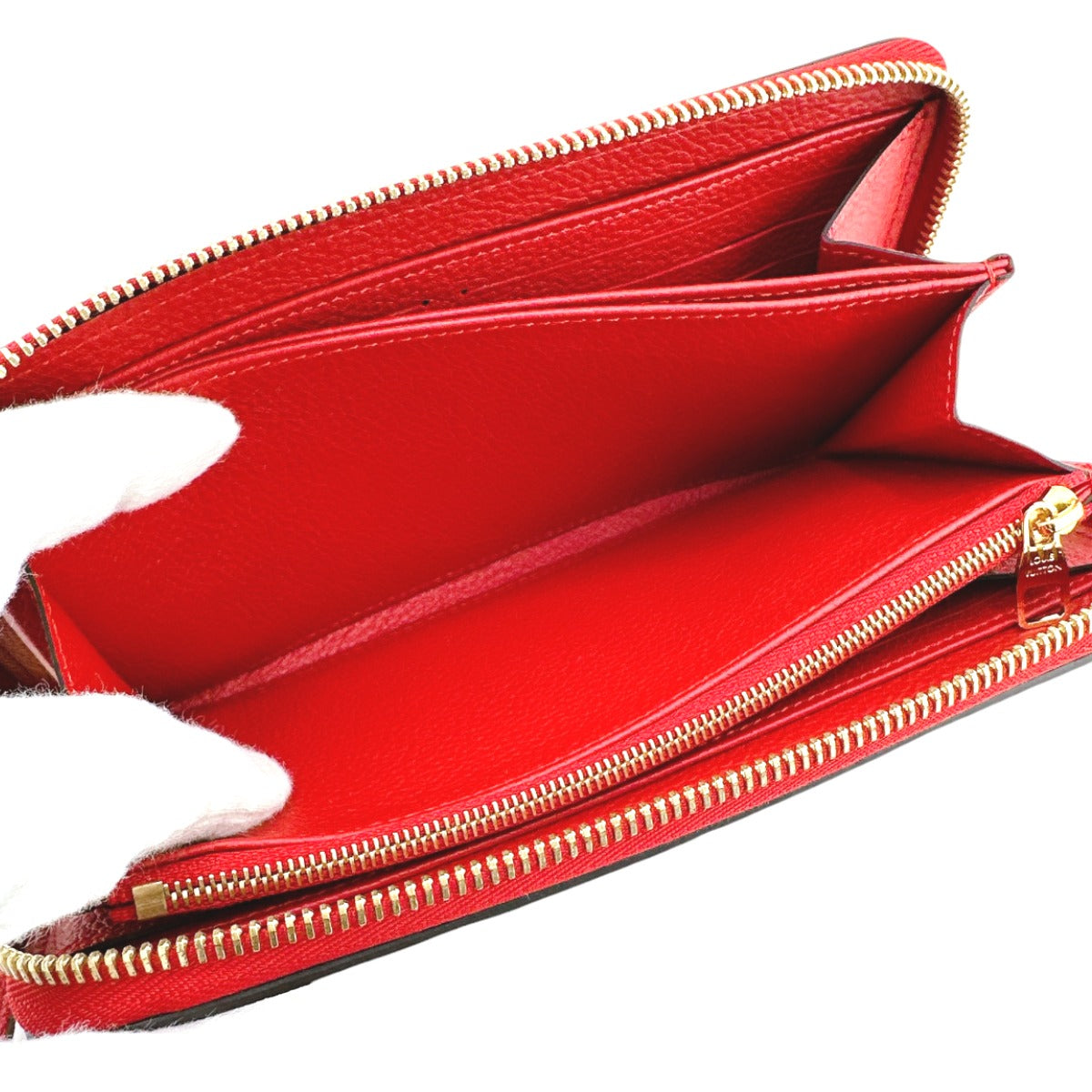 LOUIS VUITTON Long Wallet Purse M60737 Monogram Ann Platt Red Zippered wallet Monogram Zippy wallet unisex(Unisex) Used Authentic