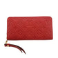 LOUIS VUITTON Long Wallet Purse M60737 Monogram Ann Platt Red Zippered wallet Monogram Zippy wallet unisex(Unisex) Used Authentic