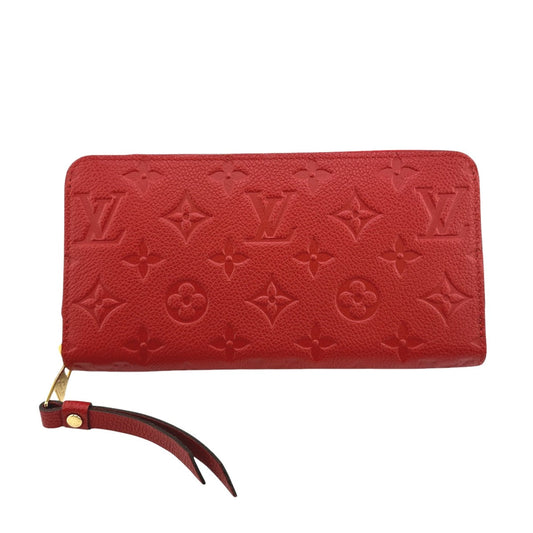 LOUIS VUITTON Long Wallet Purse M60737 Monogram Ann Platt Red Zippered wallet Monogram Zippy wallet unisex(Unisex) Used Authentic