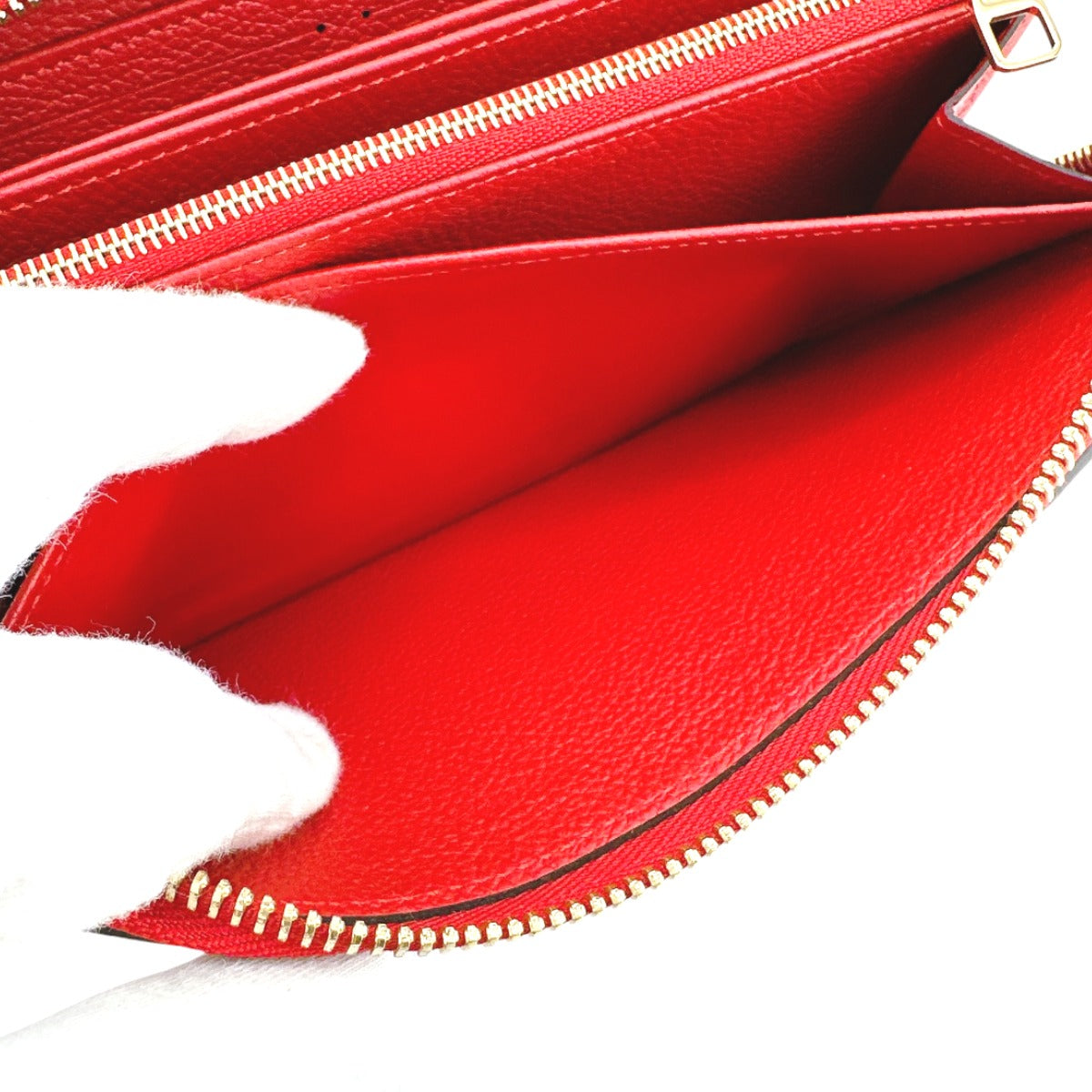 LOUIS VUITTON Long Wallet Purse M60737 Monogram Ann Platt Red Zippered wallet Monogram Zippy wallet unisex(Unisex) Used Authentic
