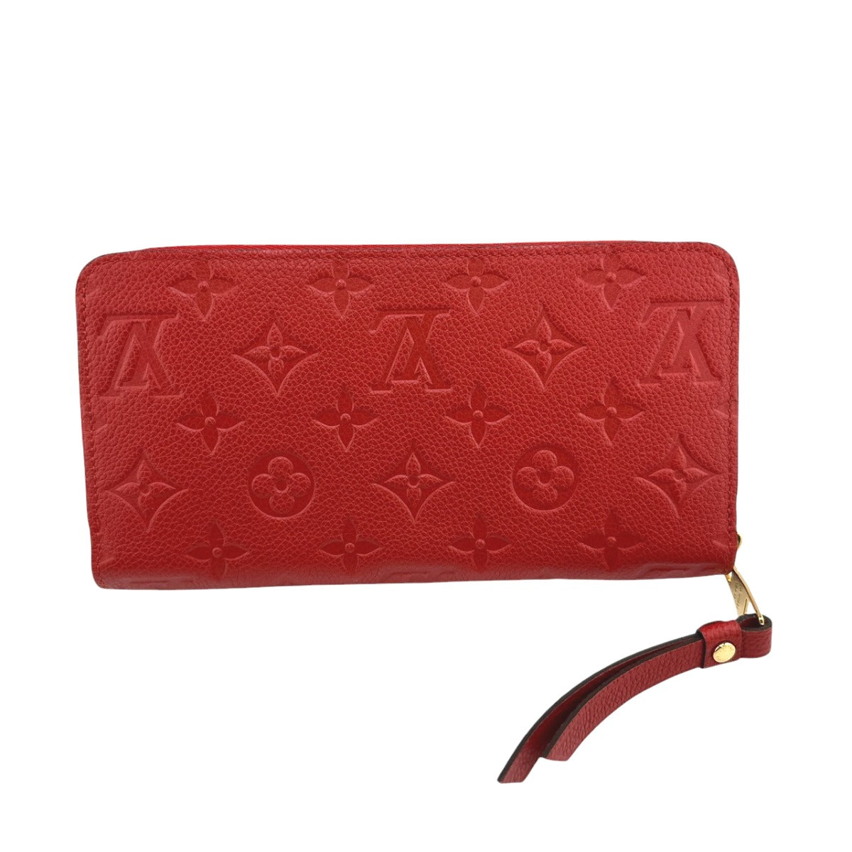 LOUIS VUITTON Long Wallet Purse M60737 Monogram Ann Platt Red Zippered wallet Monogram Zippy wallet unisex(Unisex) Used Authentic
