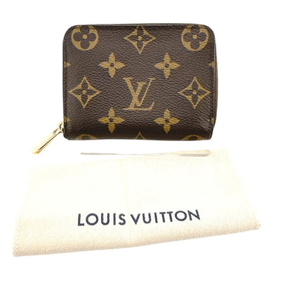 LOUIS VUITTON Coin case M60067 Monogram canvas Brown Coin case Monogram Zip around purse unisex(Unisex) Used Authentic