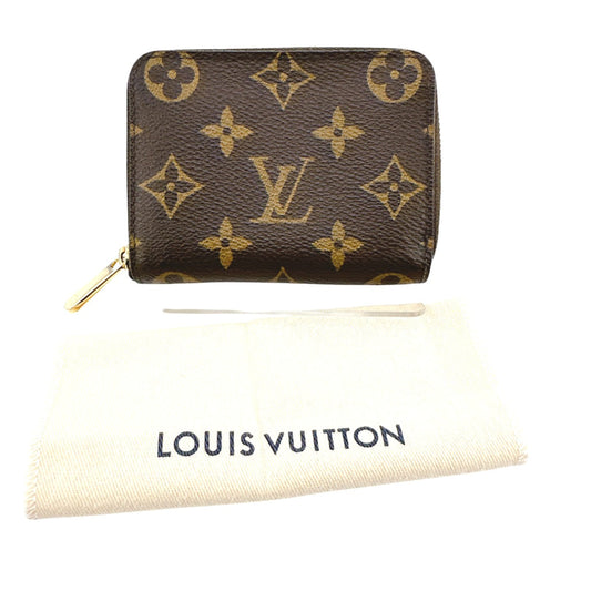 LOUIS VUITTON Coin case M60067 Monogram canvas Brown Coin case Monogram Zip around purse unisex(Unisex) Used Authentic