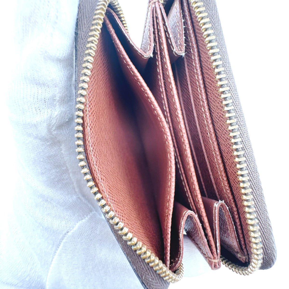 LOUIS VUITTON Coin case M60067 Monogram canvas Brown Coin case Monogram Zip around purse unisex(Unisex) Used Authentic