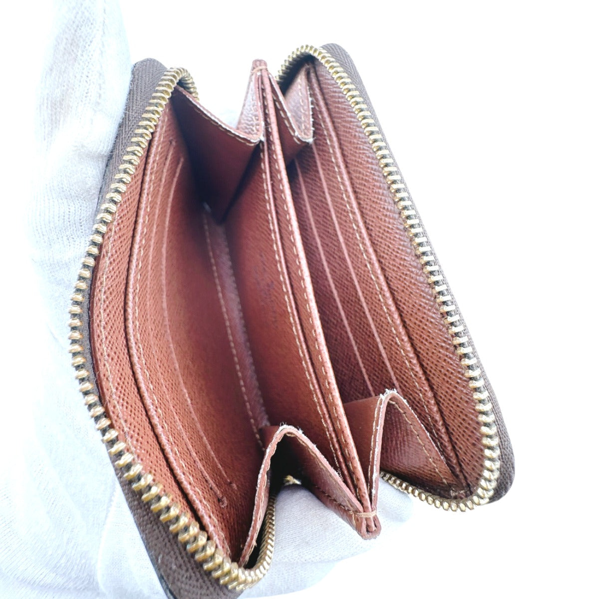 LOUIS VUITTON Coin case M60067 Monogram canvas Brown Coin case Monogram Zip around purse unisex(Unisex) Used Authentic