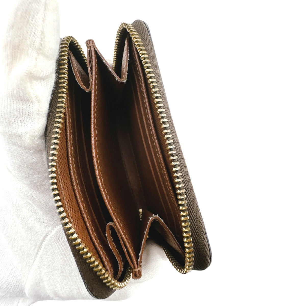 LOUIS VUITTON Coin case M60067 Monogram canvas Brown Coin case Monogram Zip around purse unisex(Unisex) Used Authentic