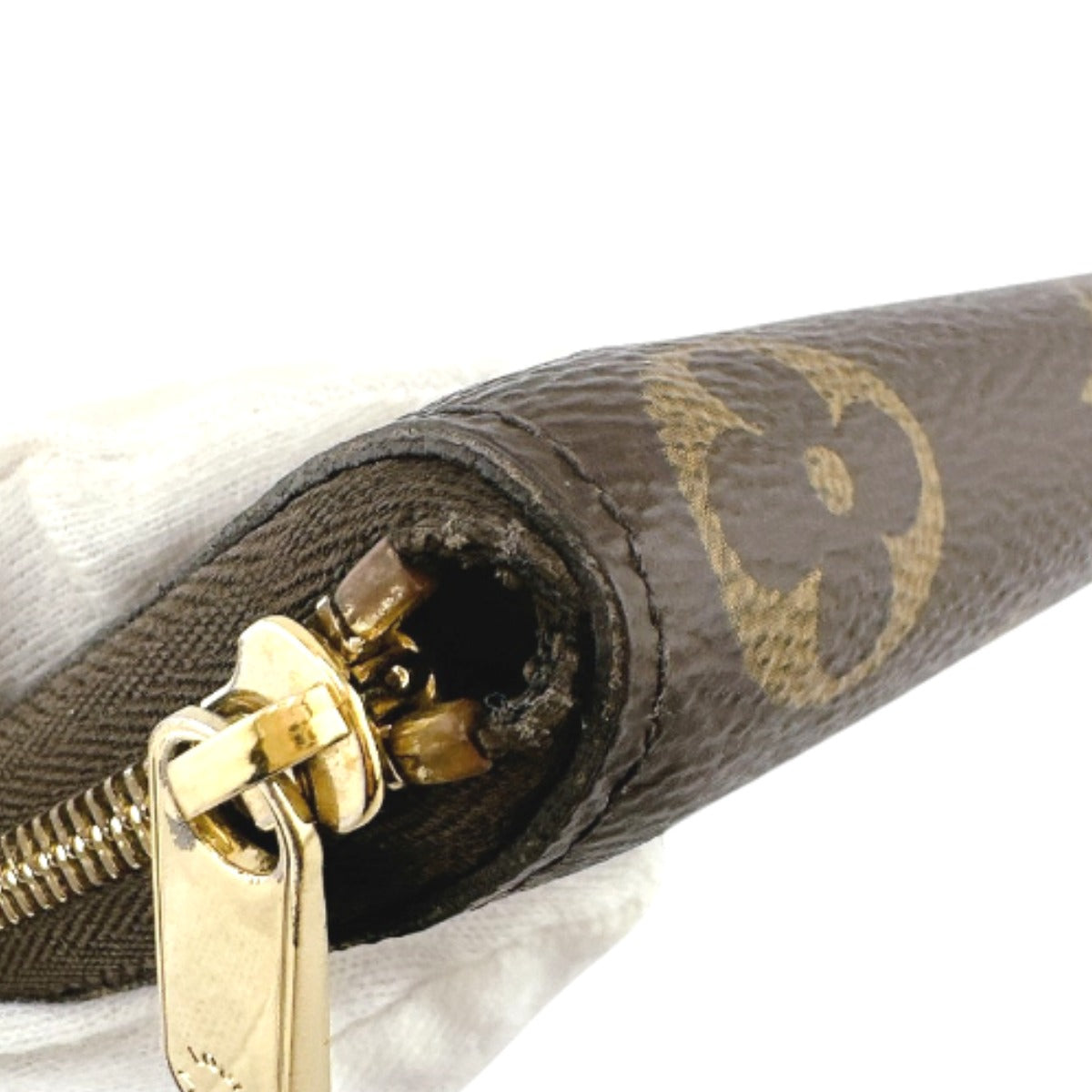 LOUIS VUITTON Coin case M60067 Monogram canvas Brown Coin case Monogram Zip around purse unisex(Unisex) Used Authentic