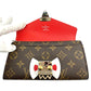 LOUIS VUITTON Long Wallet Purse M60791 Monogram canvas Brown Long Wallet Purse Monogram Portefeuille Sarah Tribal Mask Women Used Authentic
