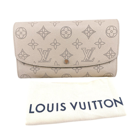 LOUIS VUITTON Long Wallet Purse M60144 Monogram Mahina Galle Long Wallet Purse Monogram Portefeuille Iris Women Used Authentic