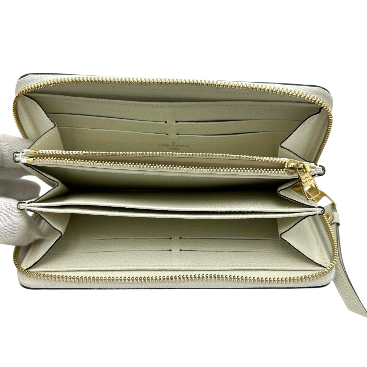 LOUIS VUITTON Long Wallet Purse M93437 Monogram Ann Platt Neige Zip Around Monogram Portefeuille Scullet Ron unisex(Unisex) Used Authentic