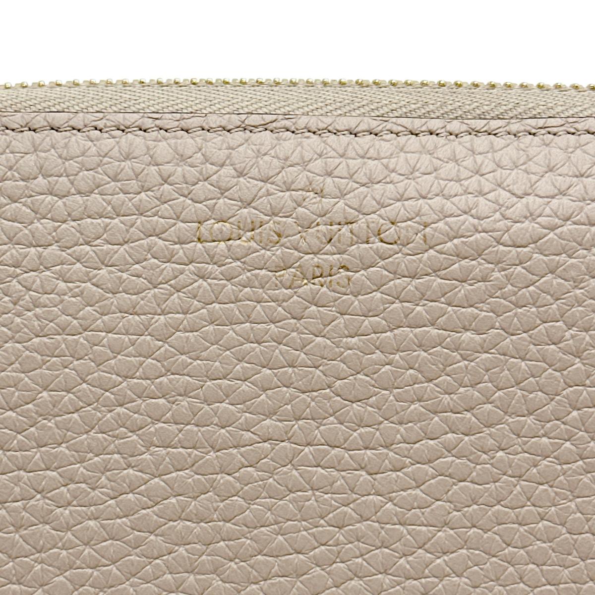 LOUIS VUITTON Long Wallet Purse M63104 Cowhide beige L-shaped fastener Taurillon Clemence Leather Portefeuille Comet Women(Unisex) Used Authentic