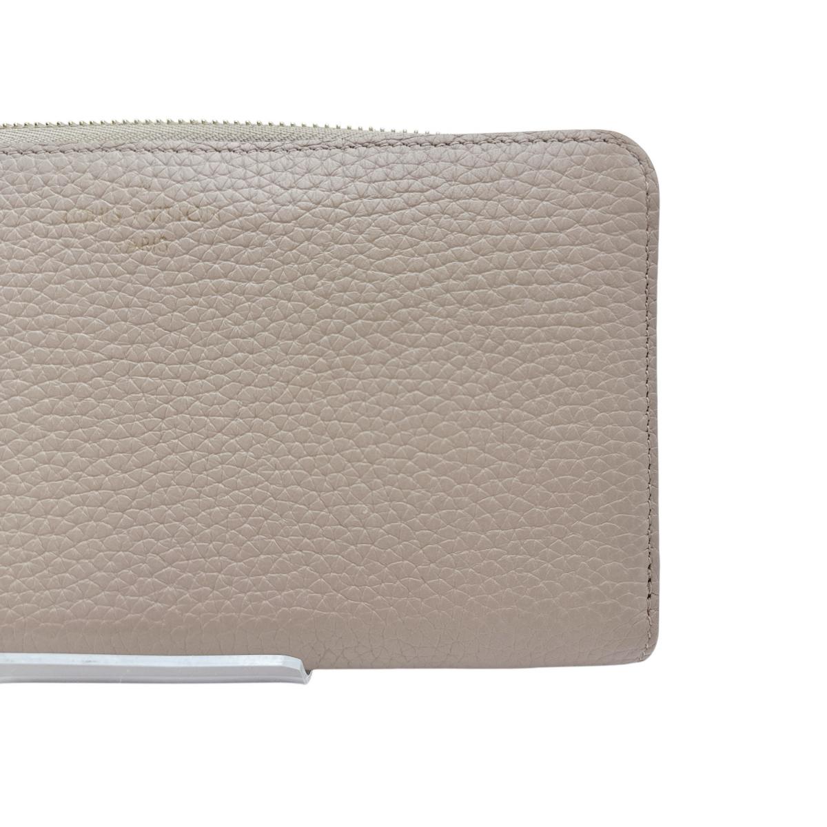 LOUIS VUITTON Long Wallet Purse M63104 Cowhide beige L-shaped fastener Taurillon Clemence Leather Portefeuille Comet Women(Unisex) Used Authentic