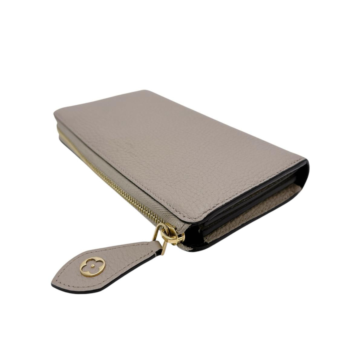 LOUIS VUITTON Long Wallet Purse M63104 Cowhide beige L-shaped fastener Taurillon Clemence Leather Portefeuille Comet Women(Unisex) Used Authentic