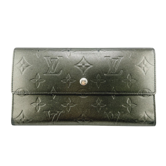 LOUIS VUITTON Tri-fold wallet M65102 Monogram mat Noir Tri-fold wallet Monogram Porfeuil unisex(Unisex) Used Authentic