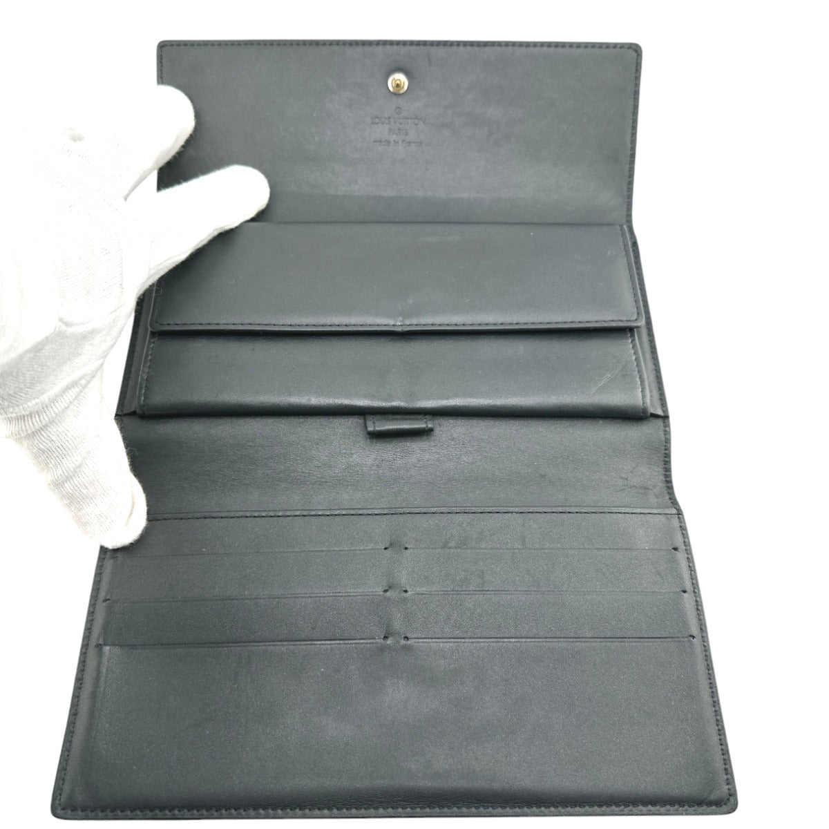 LOUIS VUITTON Tri-fold wallet M65102 Monogram mat Noir Tri-fold wallet Monogram Porfeuil unisex(Unisex) Used Authentic