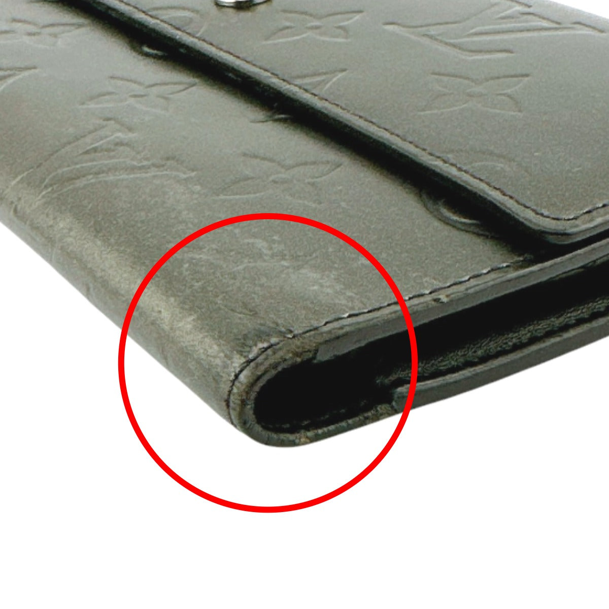 LOUIS VUITTON Tri-fold wallet M65102 Monogram mat Noir Tri-fold wallet Monogram Porfeuil unisex(Unisex) Used Authentic