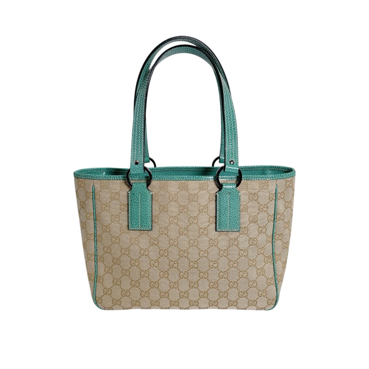 GUCCI Tote Bag 113019 3444 GG canvas green GG canvas