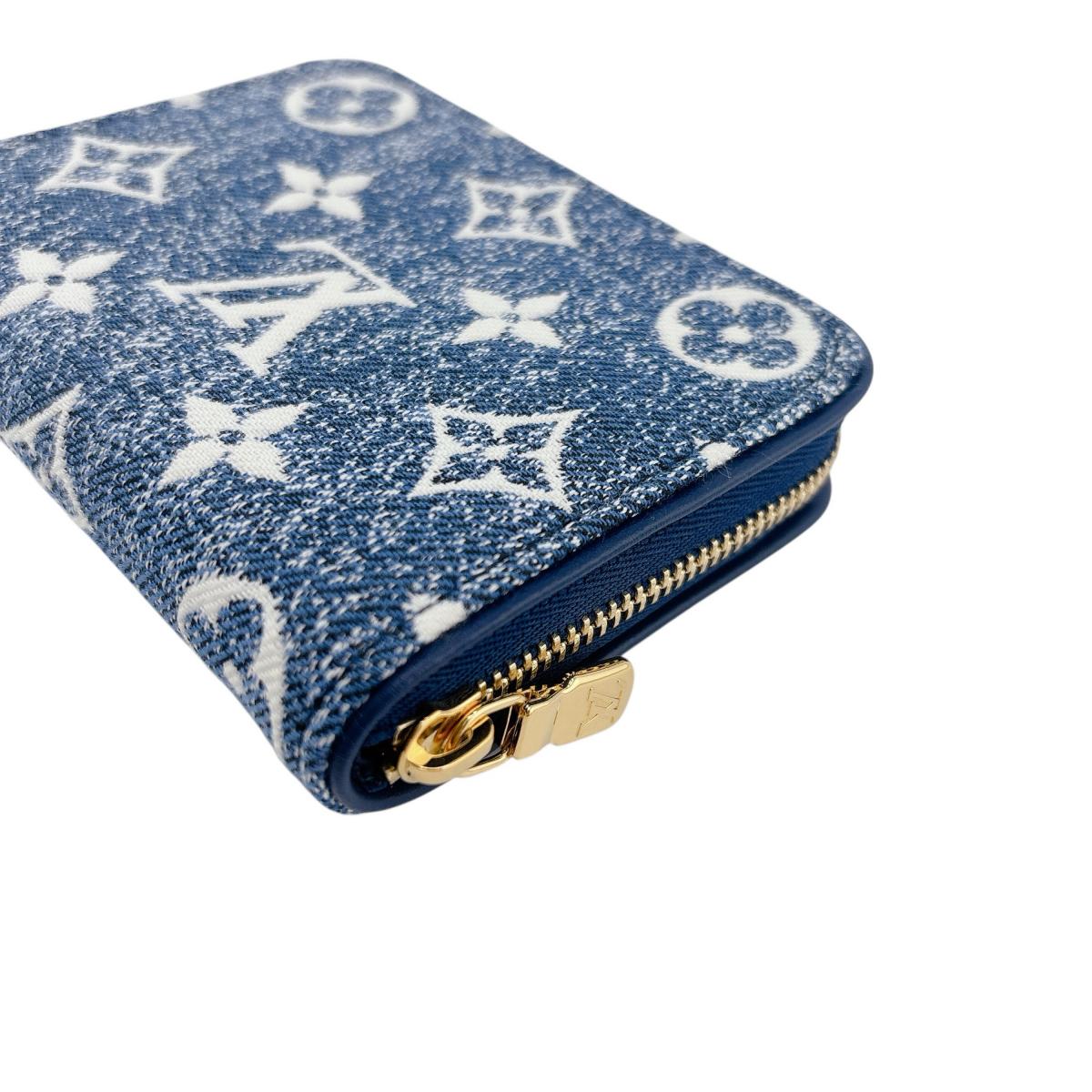 LOUIS VUITTON Coin case M81185 Monogram denim Marine Zippy Wallet Coin Purse Monogram Ann Platt Coin case mens(Unisex) Used Authentic