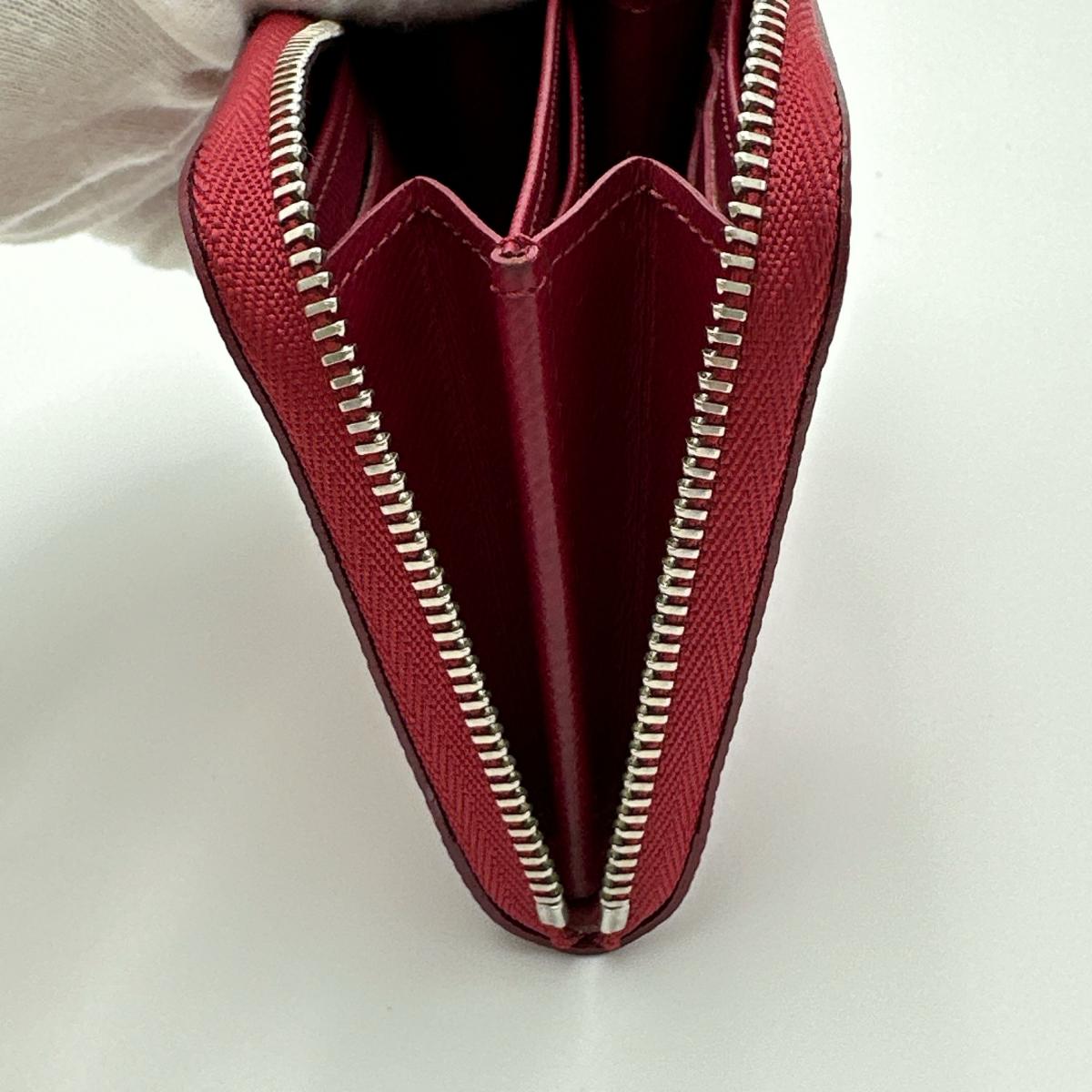 LOUIS VUITTON Coin case M60383 Epi Leather Red Coin case Epi Zip around purse Women Used Authentic