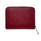 LOUIS VUITTON Coin case M60383 Epi Leather Red Coin case Epi Zip around purse Women Used Authentic