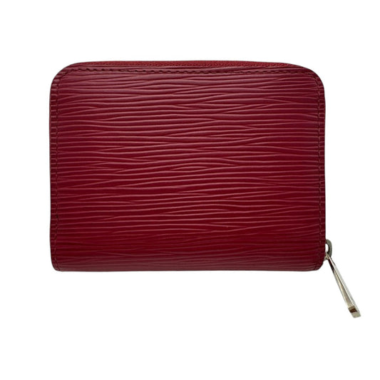 LOUIS VUITTON Coin case M60383 Epi Leather Red Coin case Epi Zip around purse Women Used Authentic
