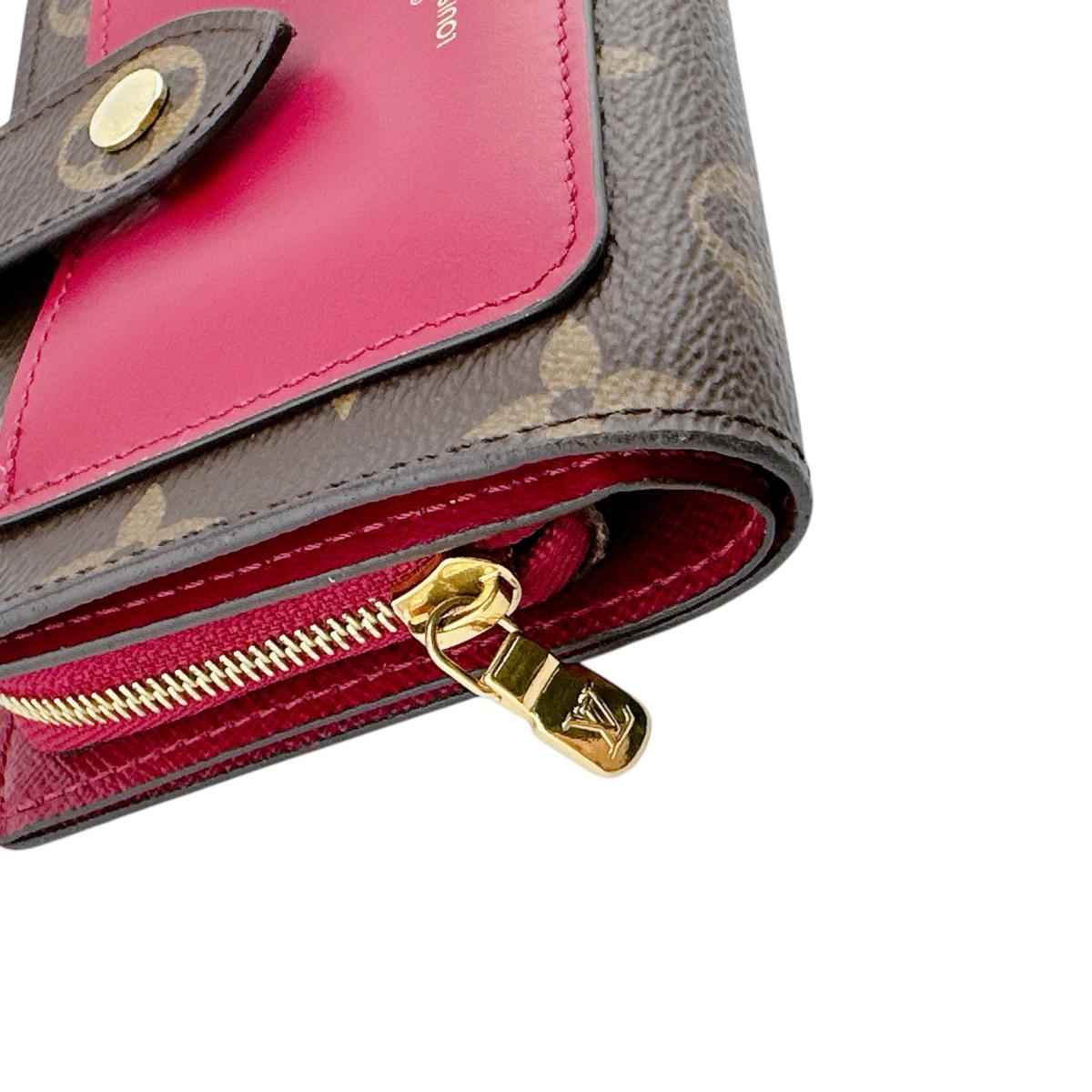 LOUIS VUITTON Bifold Wallet M69433 Monogram canvas Fuchsia Bifold Wallet Monogram Portefeuille Juliet Women Used Authentic