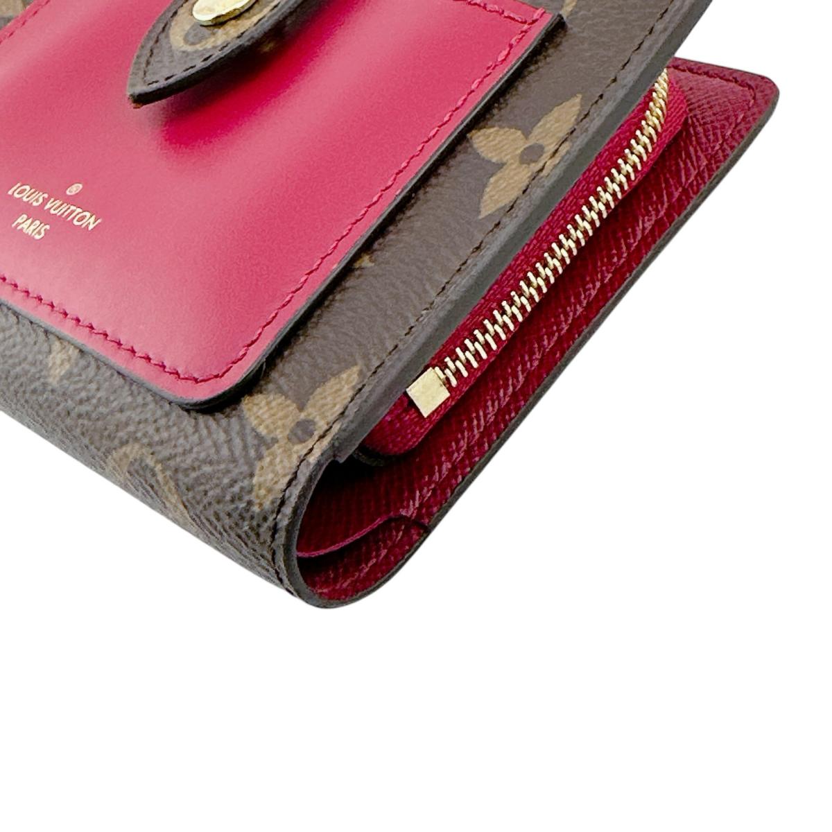 LOUIS VUITTON Bifold Wallet M69433 Monogram canvas Fuchsia Bifold Wallet Monogram Portefeuille Juliet Women Used Authentic