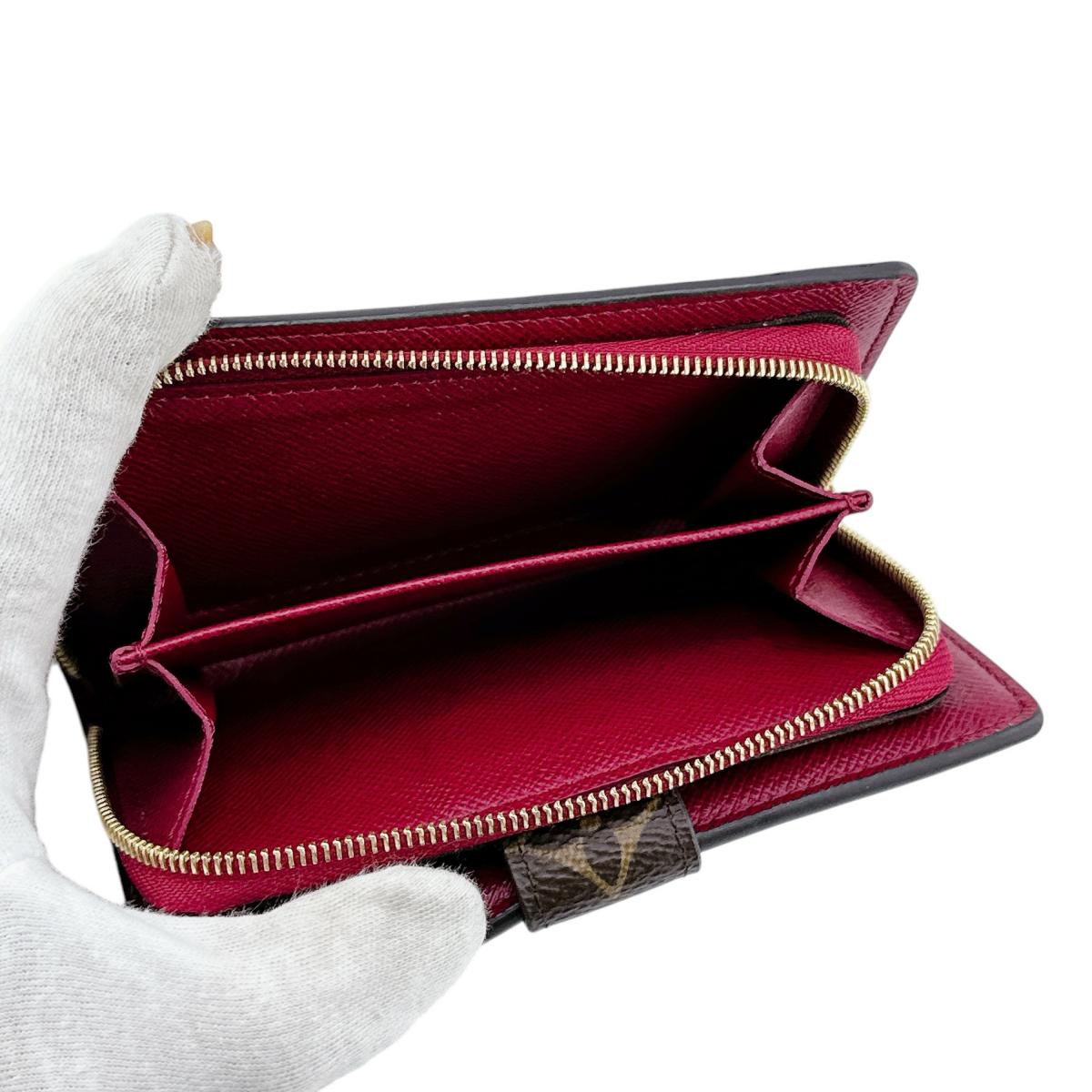 LOUIS VUITTON Bifold Wallet M69433 Monogram canvas Fuchsia Bifold Wallet Monogram Portefeuille Juliet Women Used Authentic