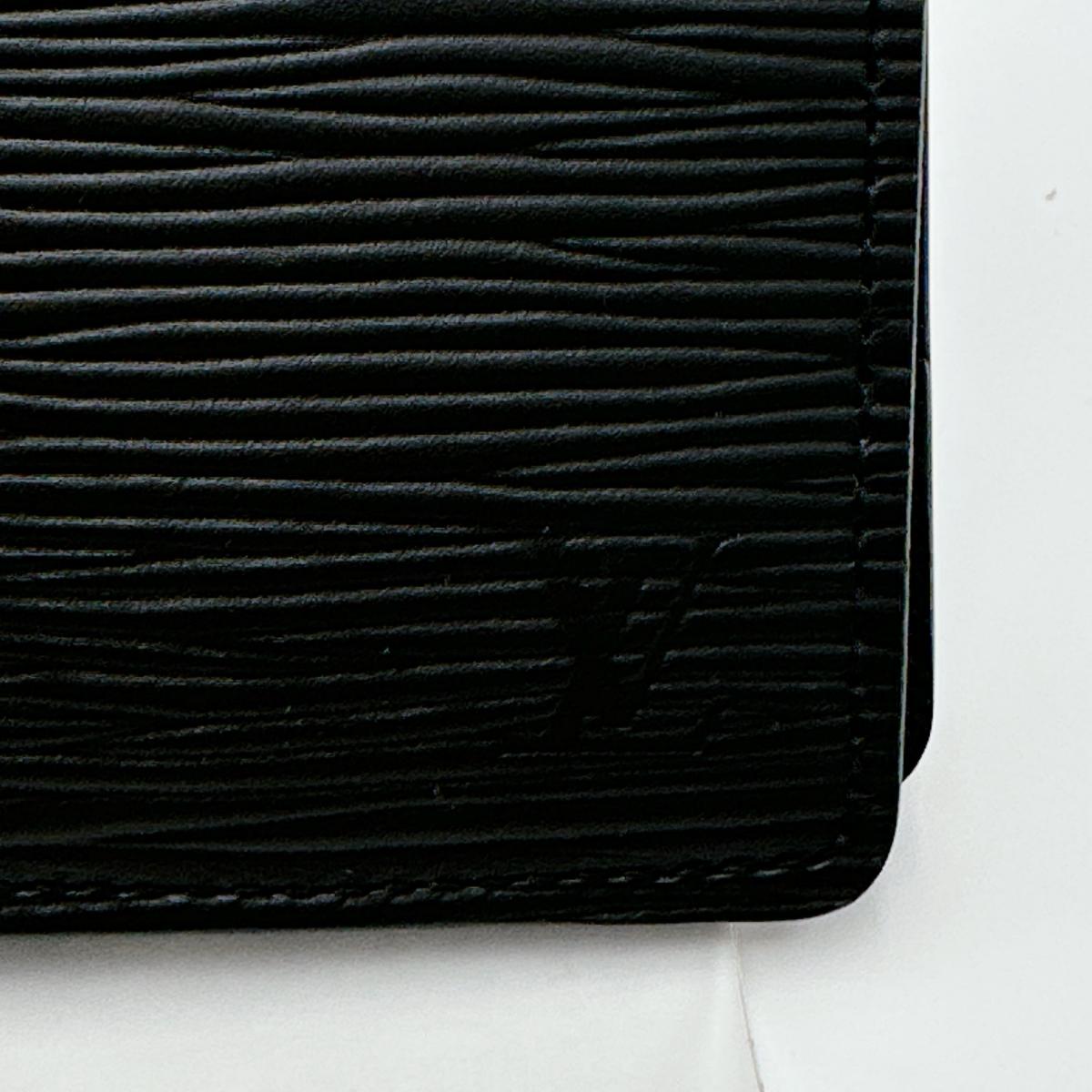 LOUIS VUITTON Bifold Wallet M60662 Epi Leather black Bifold Wallet Epi Portefeuille mens Used Authentic