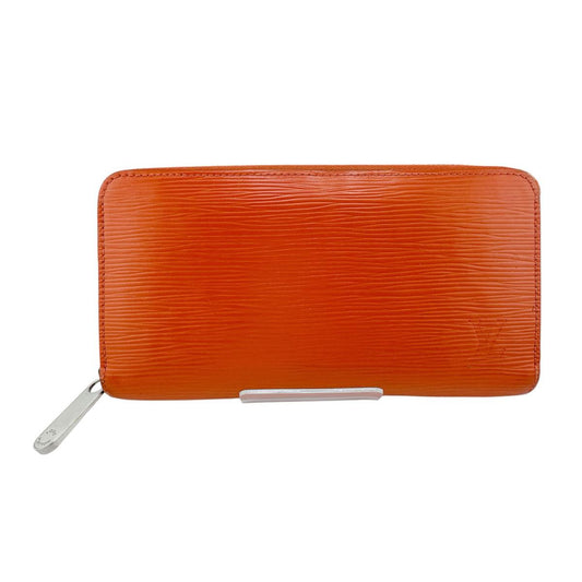 LOUIS VUITTON Long Wallet Purse M60310 Epi Leather Orange Zip Around Epi Zippy wallet Women Used Authentic