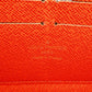 LOUIS VUITTON Long Wallet Purse M60310 Epi Leather Orange Zip Around Epi Zippy wallet Women Used Authentic