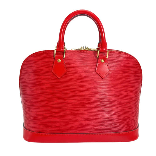 LOUIS VUITTON Handbag M52147 Epi Leather Castarian red Handbag Epi Alma Women Used Authentic