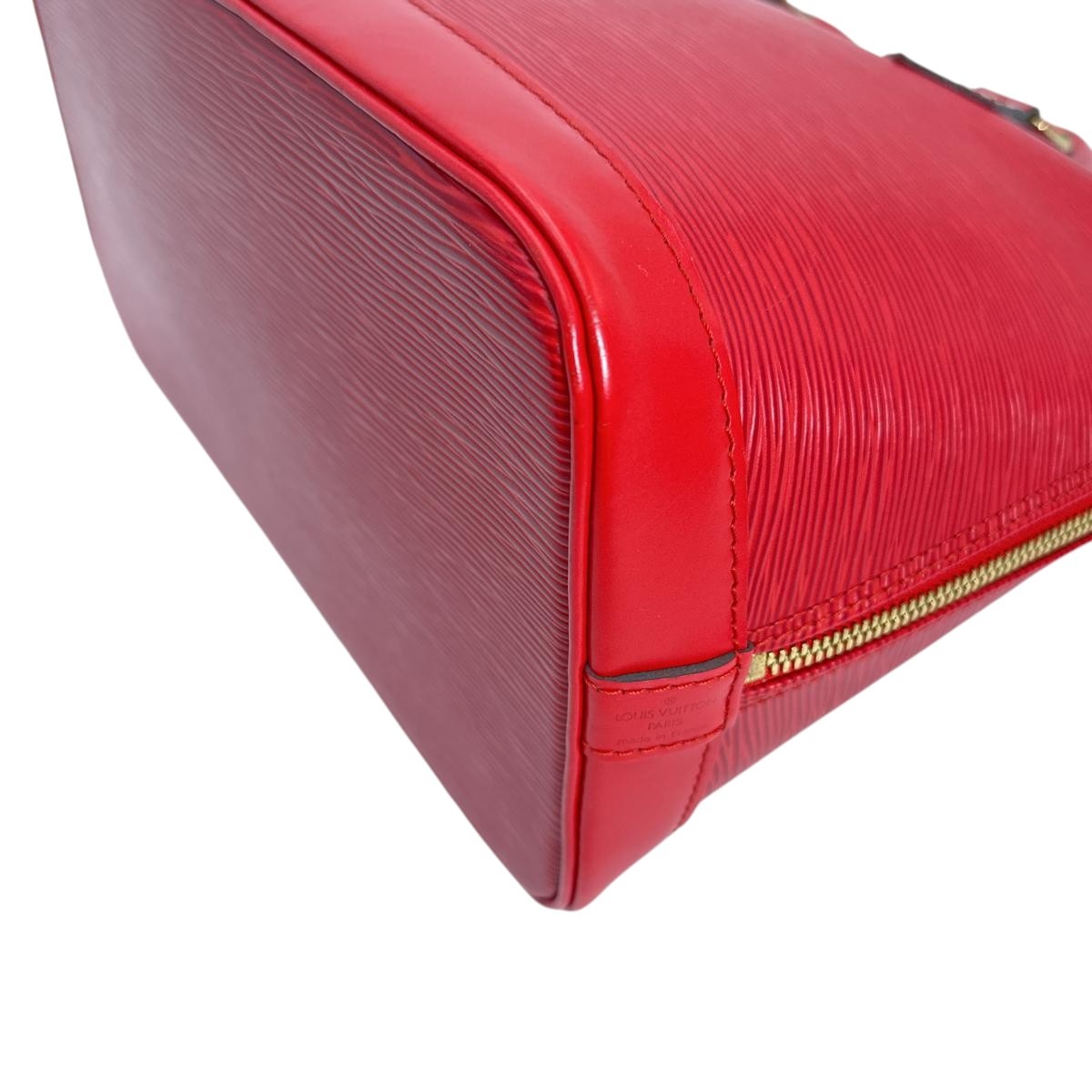 LOUIS VUITTON Handbag M52147  Epi Leather Castarian red Handbag Epi Alma Women Used Authentic