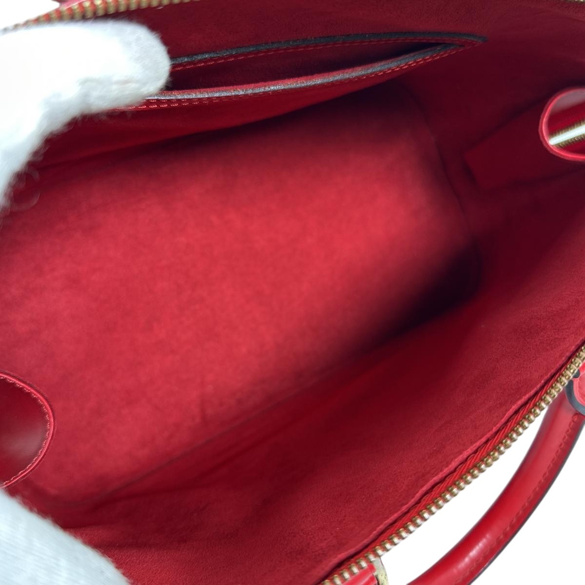 LOUIS VUITTON Handbag M52147  Epi Leather Castarian red Handbag Epi Alma Women Used Authentic
