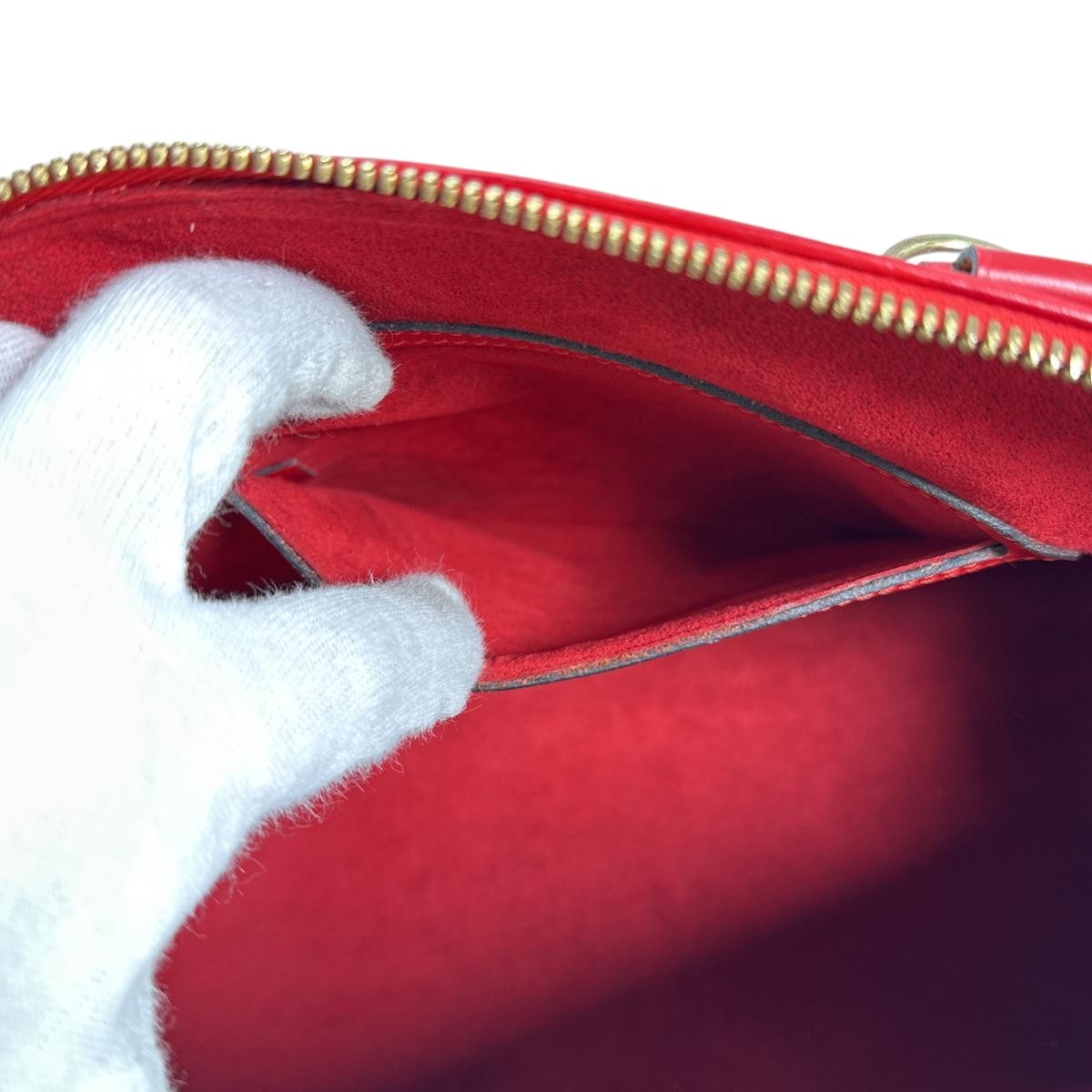 LOUIS VUITTON Handbag M52147  Epi Leather Castarian red Handbag Epi Alma Women Used Authentic