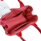 PRADA Tote Bag BN2439 canvas Red 2way mini Canapa Women Used Authentic