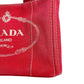 PRADA Tote Bag BN2439 canvas Red 2way mini Canapa Women Used Authentic
