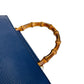 GUCCI Handbag 470271 Leather, Bamboo blue Bamboo leather 2way Women Used Authentic