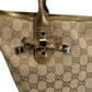 GUCCI Tote Bag 181779 GG canvas beige Handbag canvas Women Used Authentic