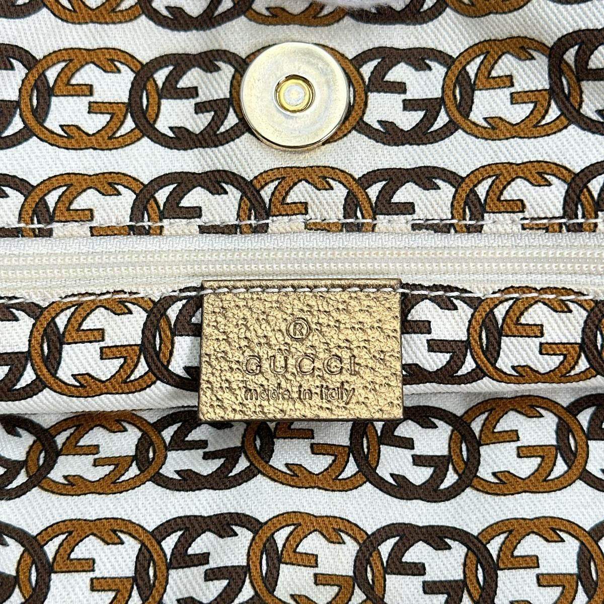 GUCCI Tote Bag 181779 GG canvas beige Handbag canvas Women Used Authentic